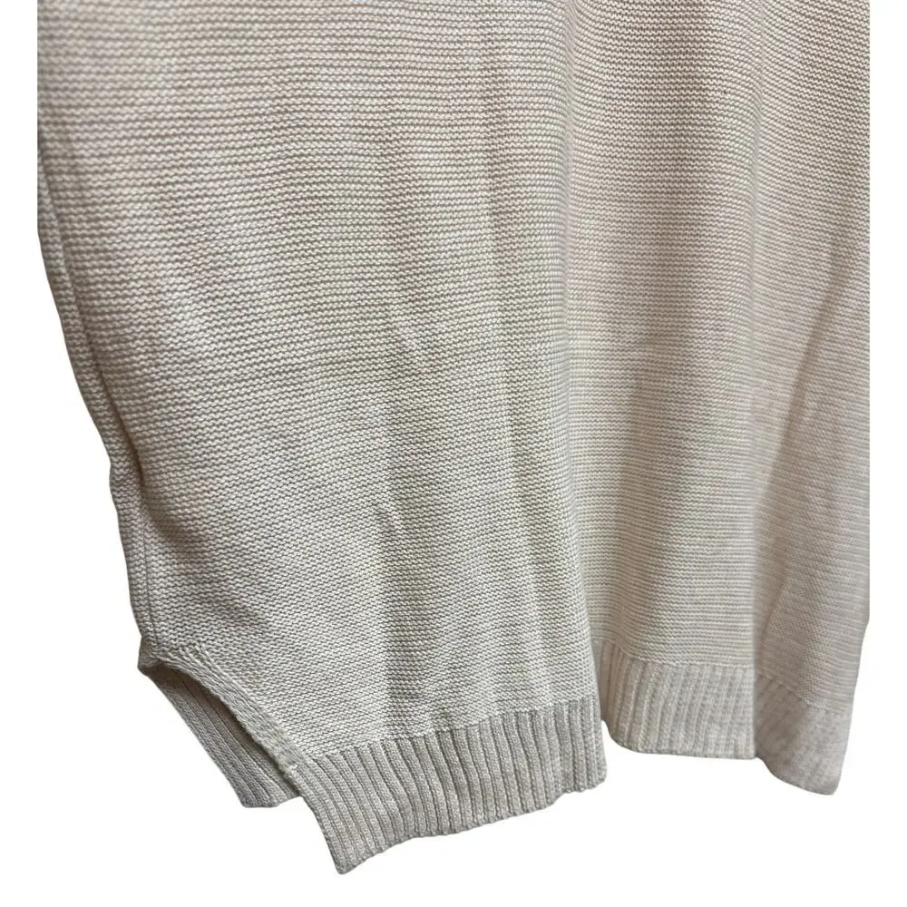 Cupshe V Neck Knit Sweater Beige Oversized Lightweight XL NWT - Picture 4 of 8